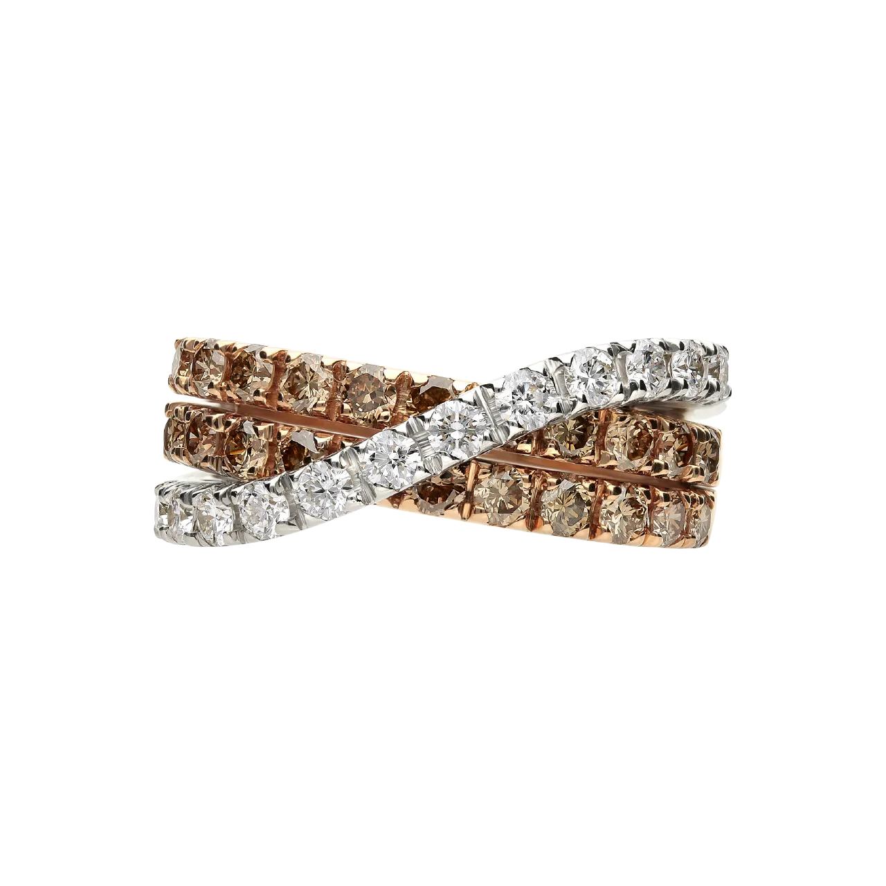 Leo Pizzo White and Champagne Diamond Ring