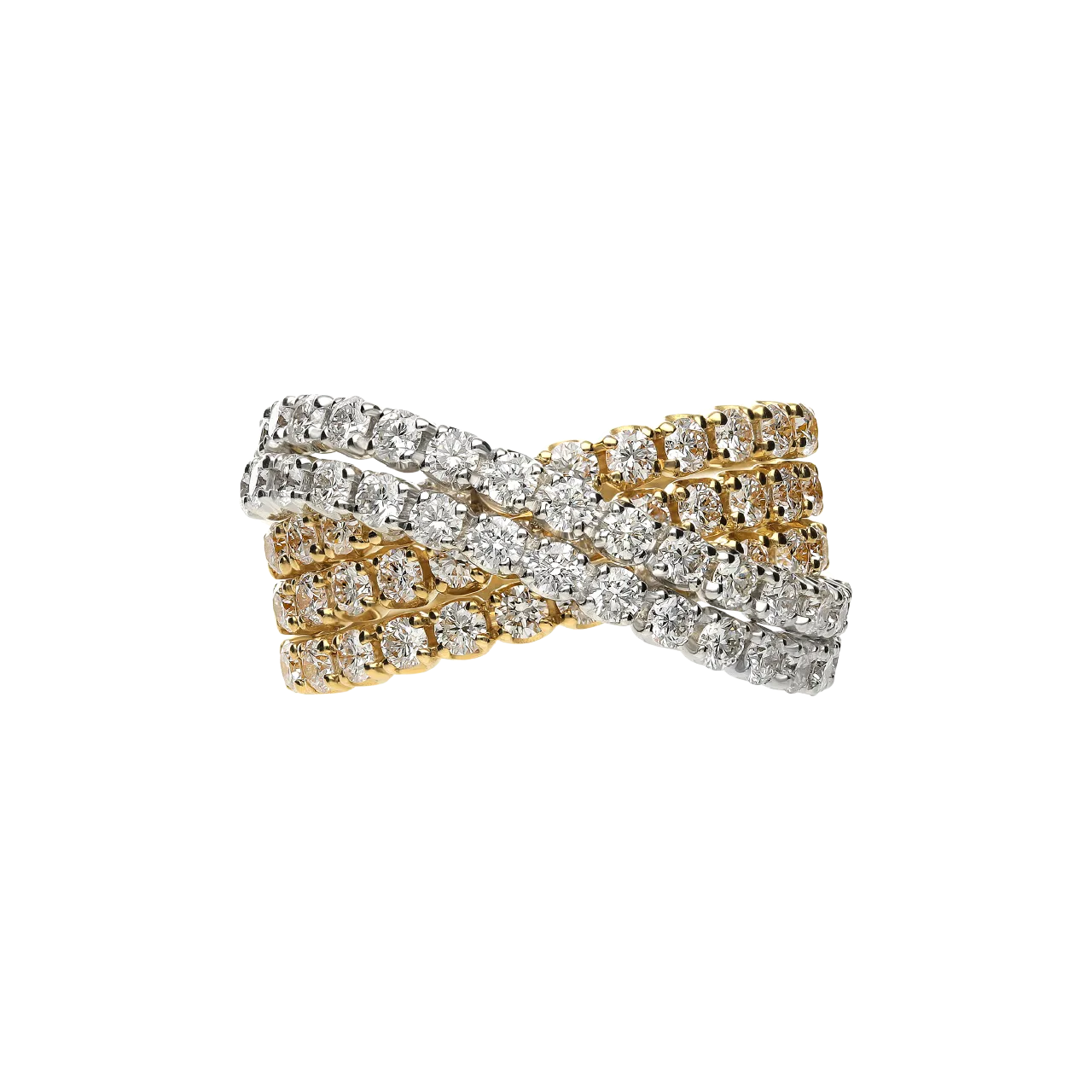 Leo Pizzo White and Yellow Gold Diamond Ring
