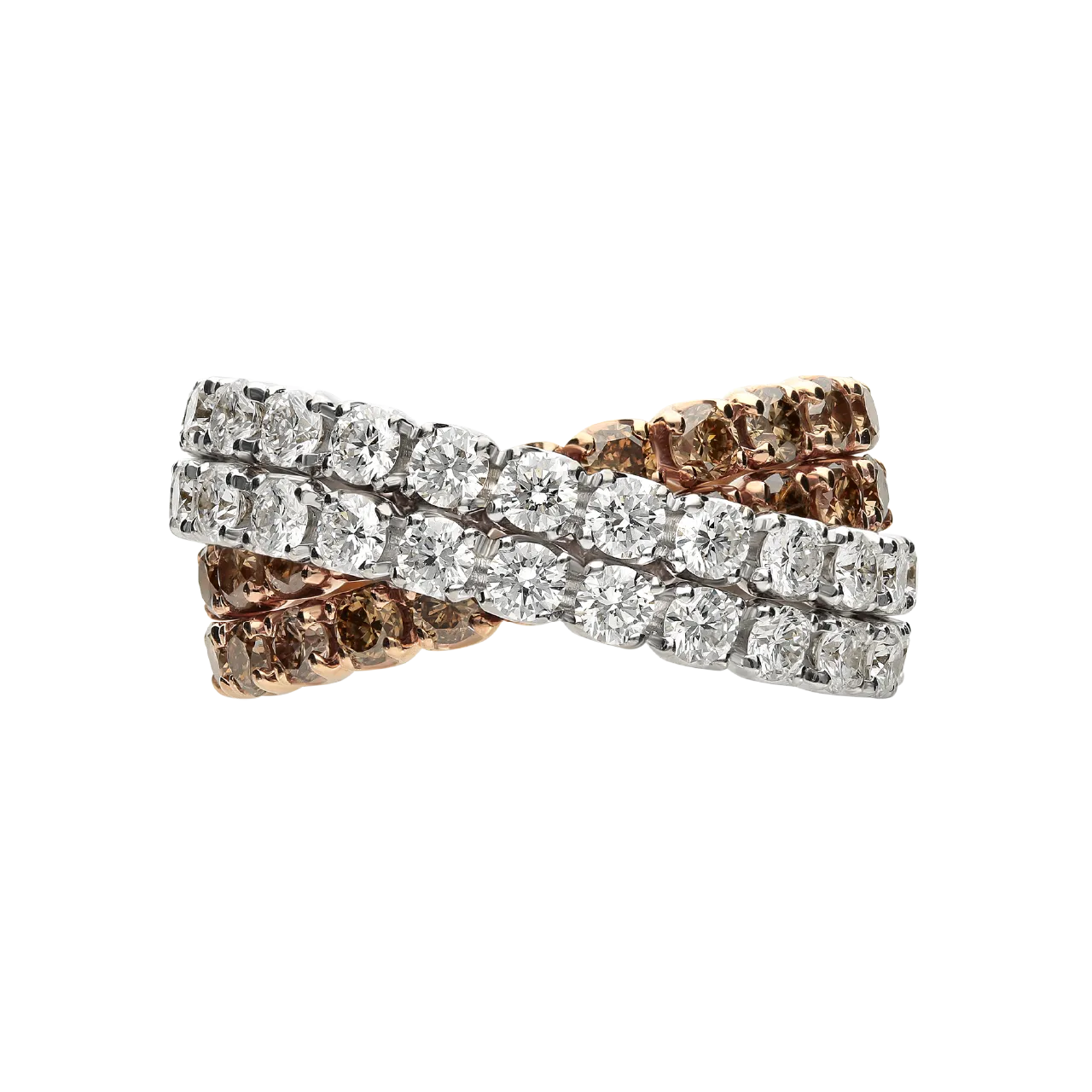 Leo Pizzo White and Champagne Diamond Ring