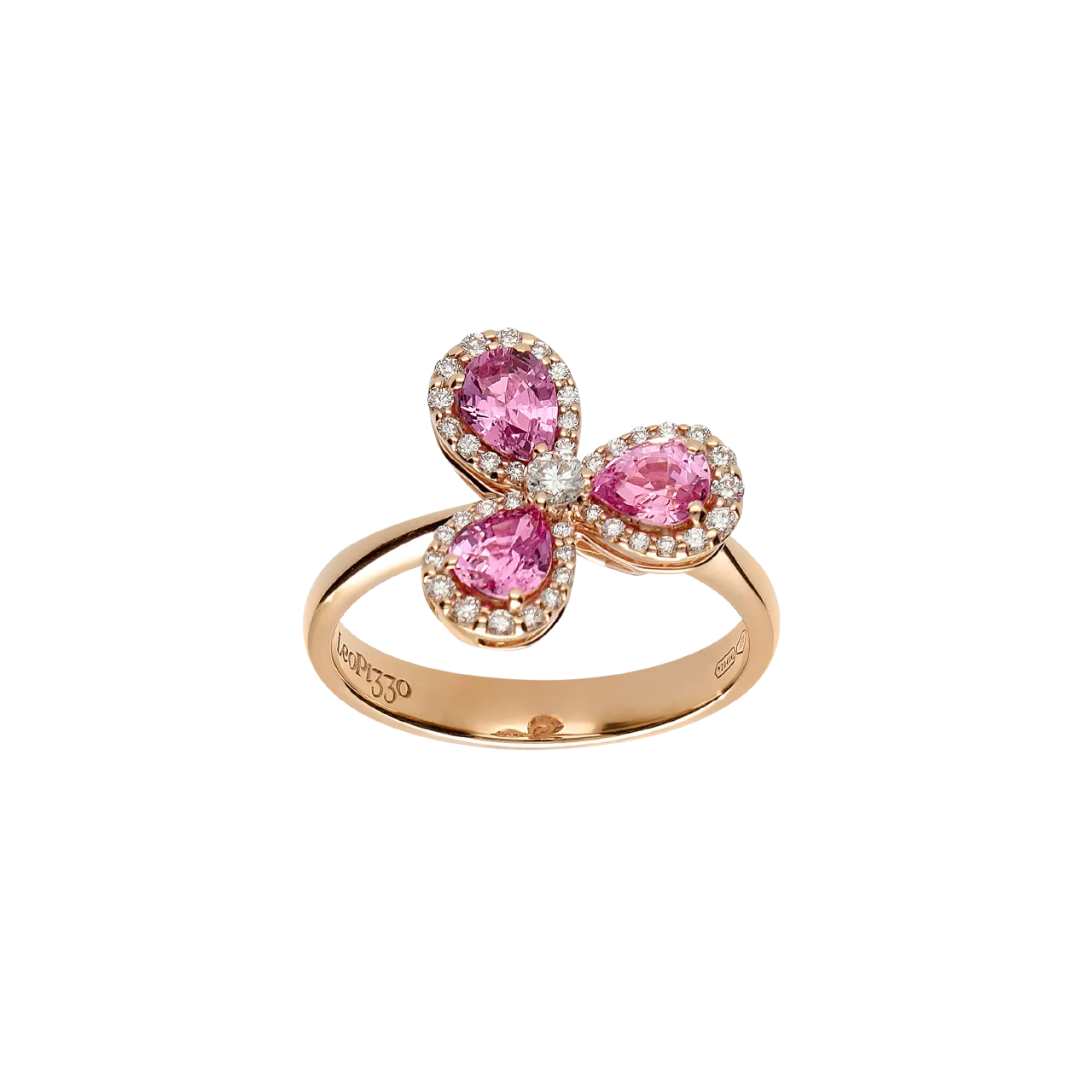 Leo Pizzo Pink Sapphire and Diamond Ring